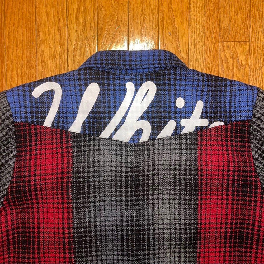 Off-White Patchwork Heavy Wool Flannel - Lightly … - image 6